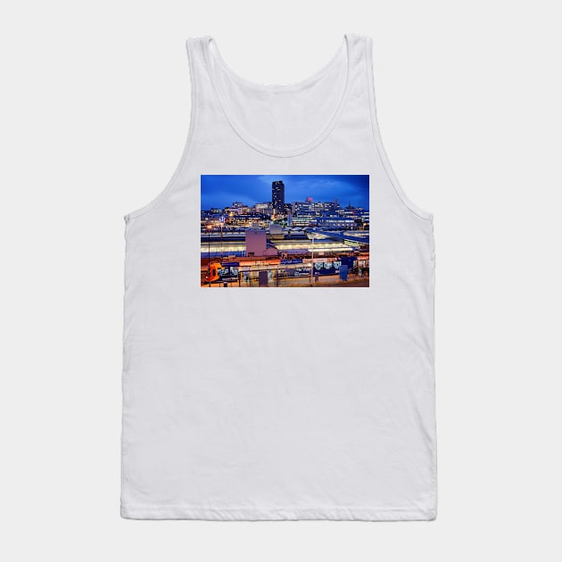 Sheffield Skyline at Night Tank Top by galpinimages